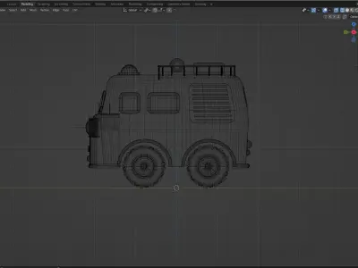 Cartoon Fire Truck 3D model