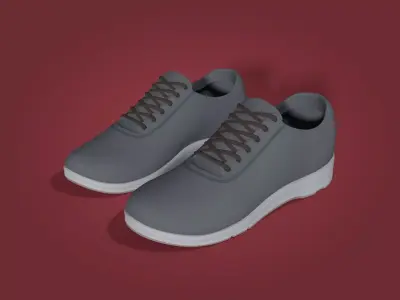 Shoes - Sneakers Optimized for Rigging and Animation Low-poly 3D model
