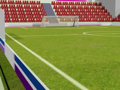 Football Field Low-poly 3D model get