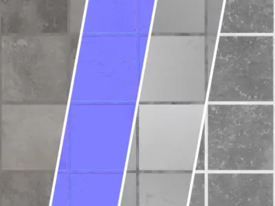 Pavement Materials 98- Concrete Tiling-  Sbsar Pbr 4k Seamless Texture