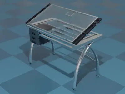 Drafting Table Modern Low-poly 3D model