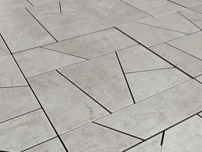 Paving tile angle splinter n2 3D model