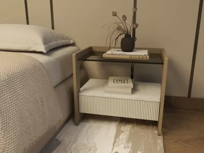 Luxury Modern Nightstand 3D model