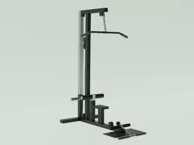 Lat pull down machine for gym Low-poly 3D model