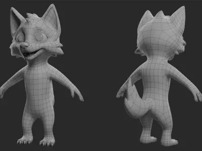 Cartoon  Dog  II Basemesh  Low-poly 3D model