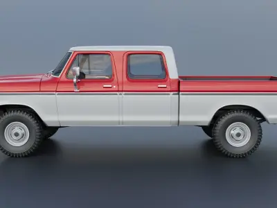 F-250 Crew Cab 1974 3D print model