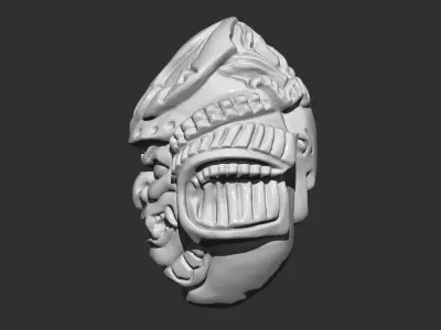 samurai head 3D print model