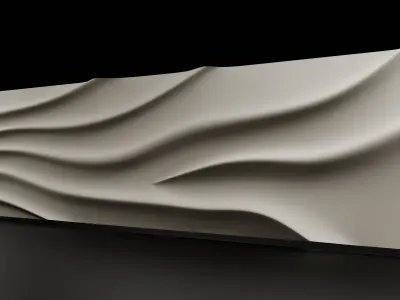 Elegant Front Panel Bas-Relief 3D Mesh for TV Stands 3D print model