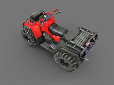ATV Offroad Bike Low-poly 3D model