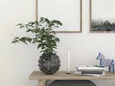 coffee table in the living room 3D model