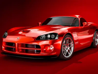 Dodge Viper SRT-10 Low-poly 3D model