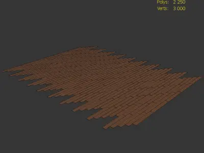  Wood floor Oak Chester Brushed 3D model