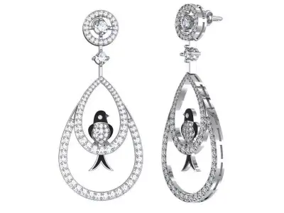 Earrings swallow ready for 3d print 3D print model