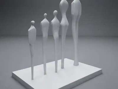 modern Abstract sculpture 07 3D model