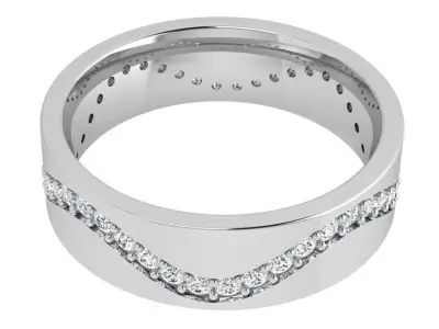 Diamond Wedding Band 4401 3D print model