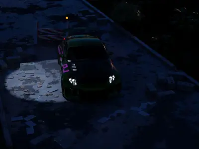 Street with Rachel 350Z 3D model