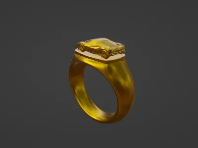 Racing Car Ring For Men 3D print model