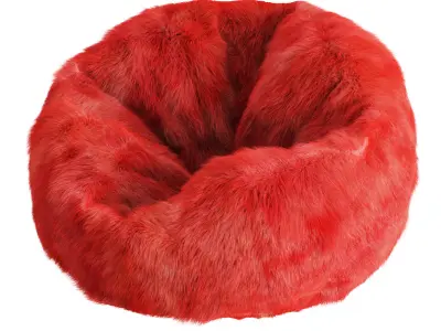 Fur bag chair 3D model