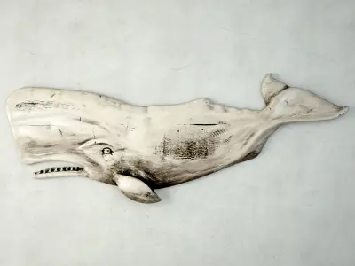 Hand-Carved Sperm Whale 2 3D model