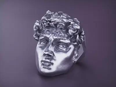 David of Michelangelo RING 3D PRINT CASTABLE 3D print model