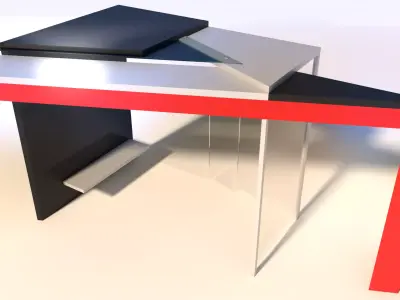 Bus Stop Low-poly 3D model