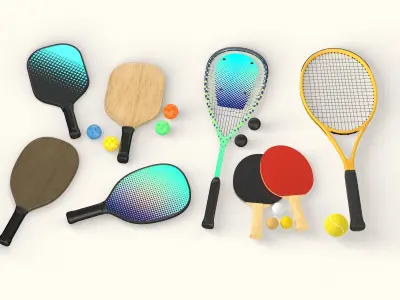 Sport Rackets Collection 3D model