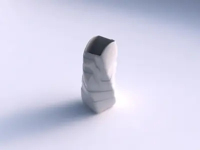 Vase twisted arc quadratic with smooth ribbons 3D print model