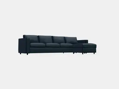 VIMLE Cover 4-seat sofa w chaise longue Low-poly 3D model