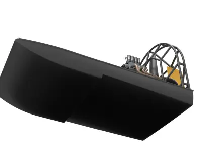 Drag racing Airboat Scale 1 to 25 3D print model