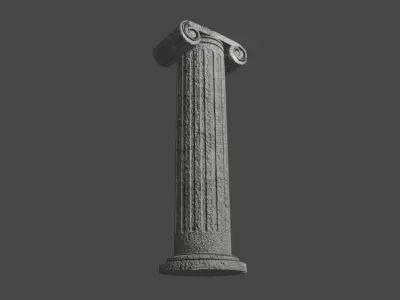 Roman Column Jonic Style - Low Poly - Coluna Romana Low-poly 3D model