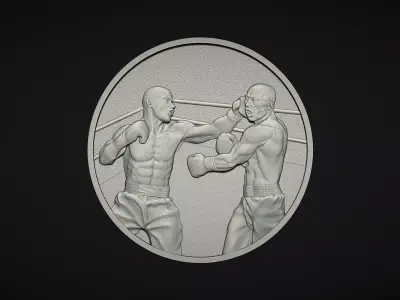 Boxing Medal 3D print model
