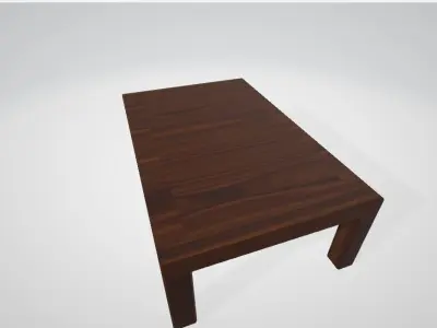 Wooden Table Free low-poly 3D model
