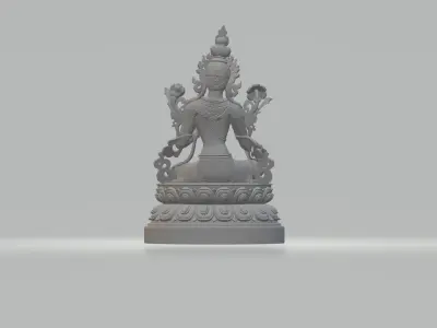 Green Tara Avalokitesvara Bodhisattva 3D print model