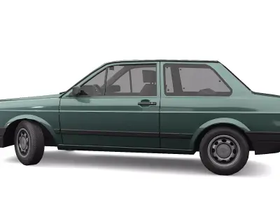Car Voyage 1989  Low-poly 3D model