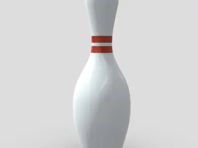 Bowling Pin Low-poly 3D model