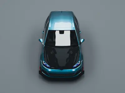 Volkswagen Golf VII GTD Low-poly 3D model