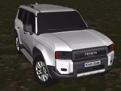 Toyota land cruiser Low-poly 3D model