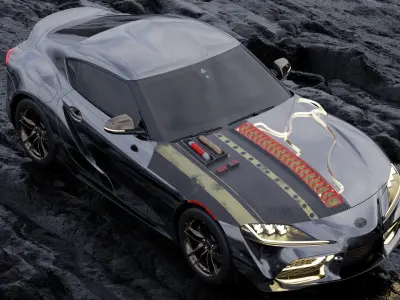 cyberpunk supra 3D model