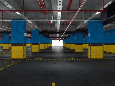 Car Underground Parking 3D model