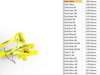 Conjunto de anillos para  Dama-mujer -v- 3D print model