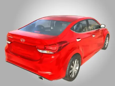 Hyundai Elantra 2016 Low-poly 3D model
