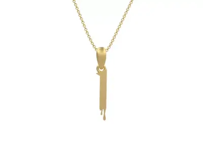 Model 1234 1 Bloody Terror Initial Number Pendant 3D print model