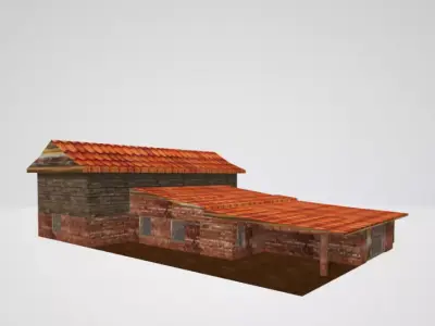 casa  modelada em metros 3D model