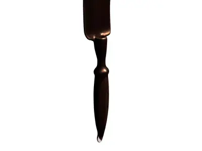 Elegant Copper Decorative Garden Trowel Low-poly 3D model