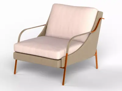 Harlow Lounge Chair Free 3D model