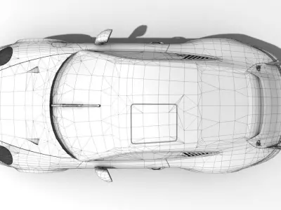 Porsche Carrera Cup 2018 Low-poly 3D model