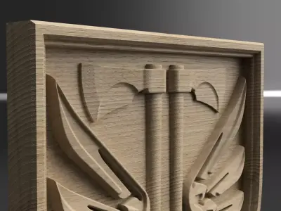 77th Airmobile Brigade Emblem Plaque Wall Decor  STL File 3D print model