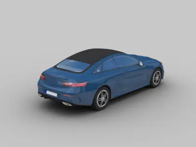 Mercedes-Benz E-Class Coupe 2018 Low-poly 3D model