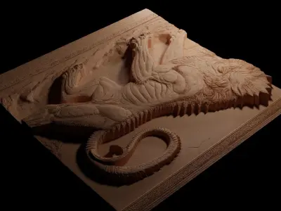 Manticore CNC 3d Print High Relief Sand Casting 3D print model