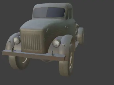 truck gaz63 Low-poly 3D model